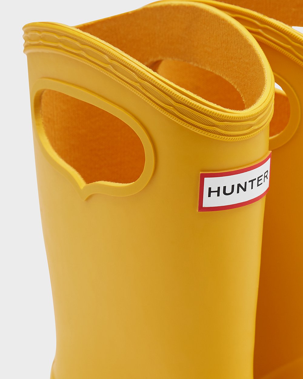 Hunter Niños Original First Classic Grab Handle - Botas de Lluvia Amarillo - 256-MFDARL